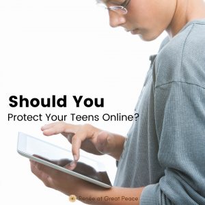 Should You Protect Your Teens Online? | Renee at Great Peace #family #parenting #parentingteens #onlinesafety #ihsnet