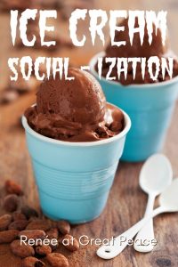 Ice Cream Socialization in Homeschool | Renée at Great Peace #homeschool #socialization #ihsnet