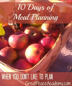 Meal Planning When you Don't Like to Plan | Renée at Great Peace