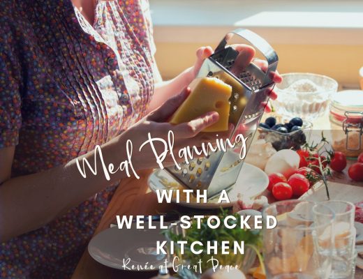 Meal Planning by Keeping a Well Stocked Kitchen | Renée at Great Peace #mealplanning #kitchenstock #nomealplan