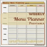 Weekly Meal Planning Printable | Great Peace Academy