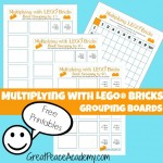 Teach multiplication easily with LEGO Multiplication Grouping Boards, Free Printables | Great Peace Academy