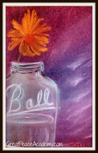 Flowers in a Jar Chalk Pastels