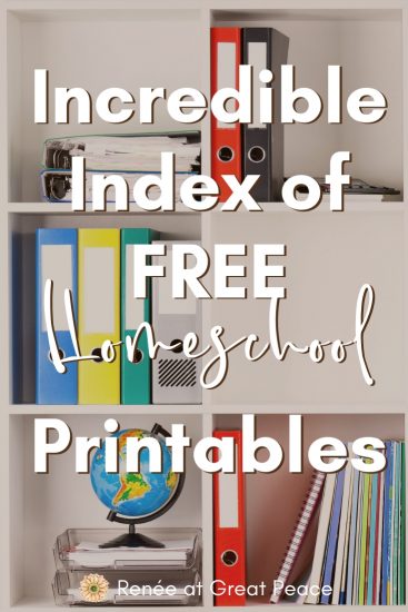 Free Homeschool Printables | Renée at Great Peace