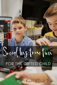 Social Instruction for the Gifted Child | Renée at Great Peace #gtchat #gifted #ihsnet #homeschool