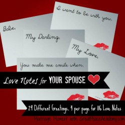 Love Notes for Your Spouse Printables