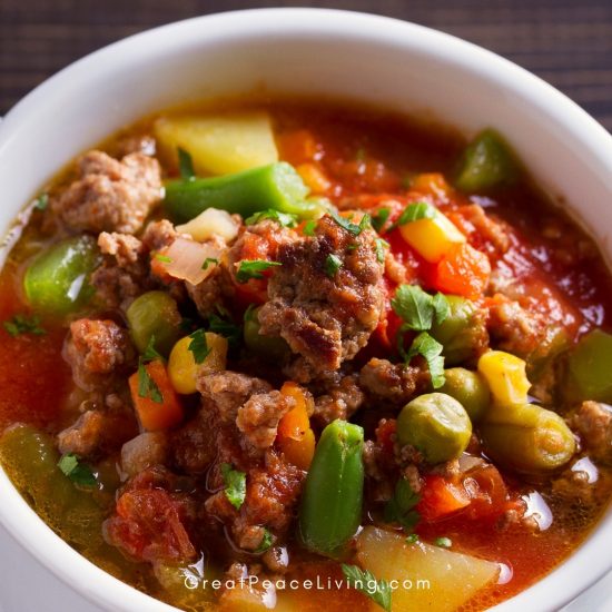 Classic Family Vegetable Beef Soup Recipe | Great Peace Living