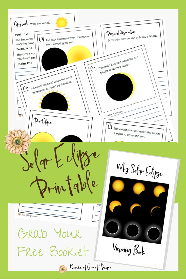 Solar EclipsePrintable viewing booklet Great Peace Living