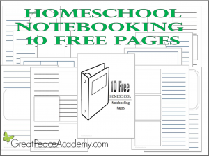 Homeschool Notebooking 10 Free Printable Pages | Great Peace Academy