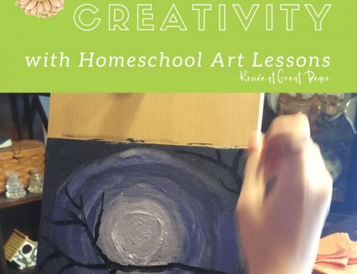 How to Spark Creativity with Homeschool Art Lessons | Renée at Great Peace #homeschool #art #artlessons #homeschoolart #ihsnet