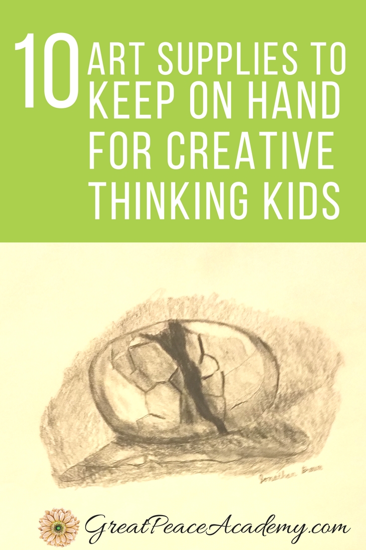 10 Art Supplies to Keep on Hand for Creative Thinking Kids | GreatPeaceAcademy.com #ihsnet #homeschool #art