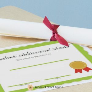 Printable Award Certificates for your Homeschool | Renée at Great Peace #homeschool #printables #ihsnet
