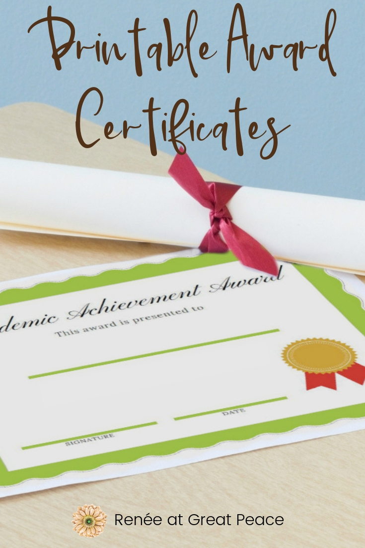 Homeschool Award Certificates