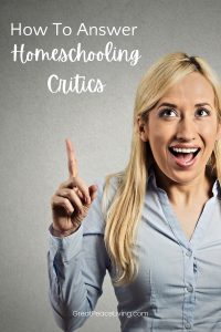 What to Say to the Homeschooling Critics | ReneeatGreatPeace #homeschool #homeschooling #homeschoolmoms #ihsnet