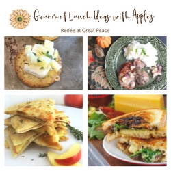 Gourmet Lunch Recipes Using Apples via Renée at Great Peace #mealplanning #lunchtime #homemaker #ihsnet