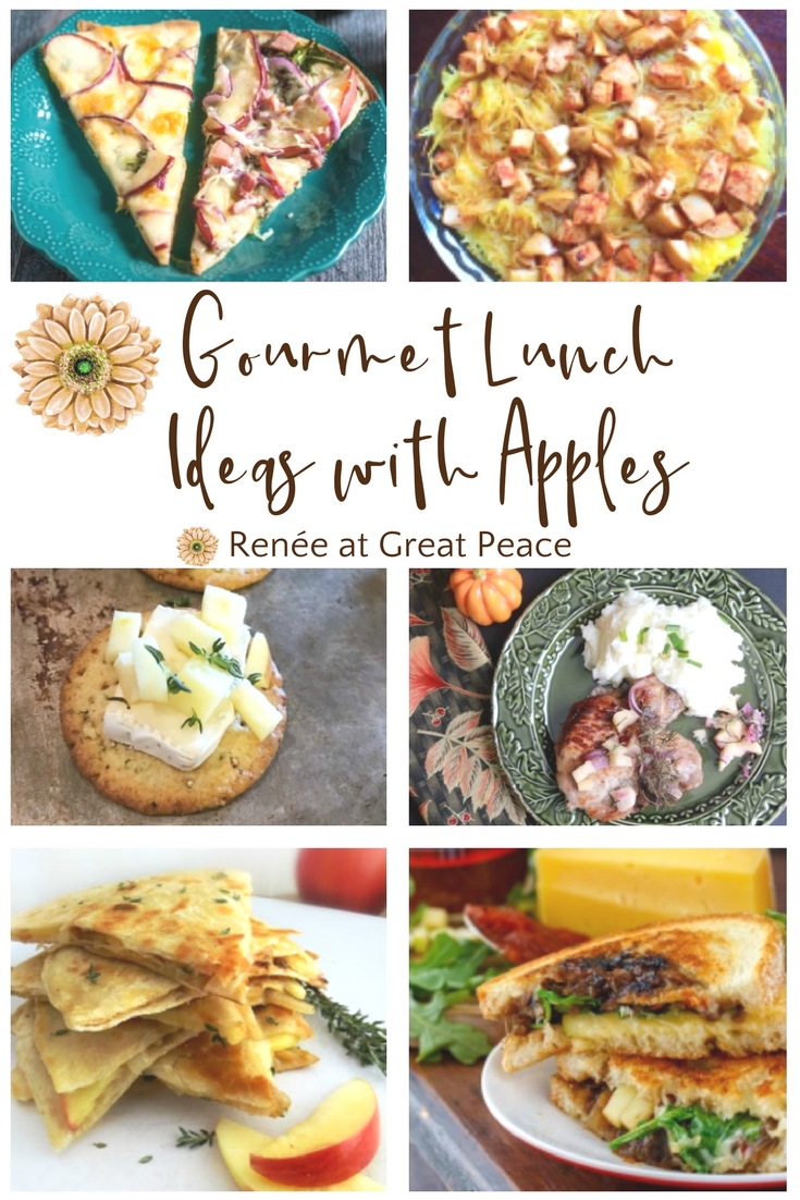 Gourmet Lunch Recipes Using Apples via Renée at Great Peace #mealplanning #lunchtime #homemaker #ihsnet