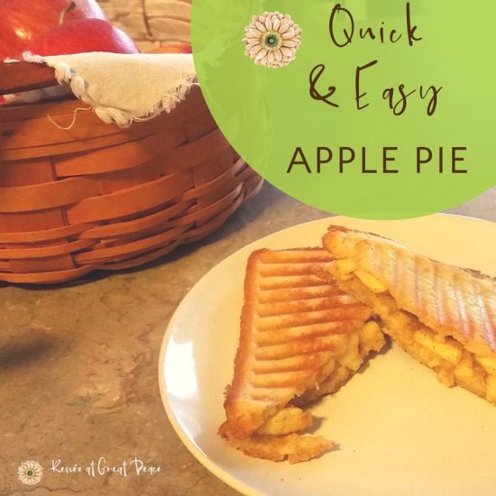 Quick & Easy Apple Pie Snack via Renée at Great Peace #mealplanning #homemaker #ihsnet