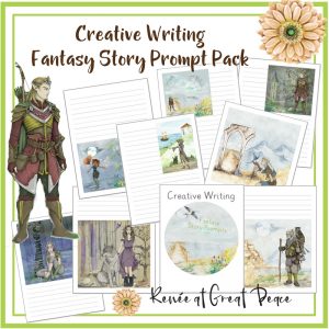 Creative Writing Fantasy Story Prompts for Homeschool | Renée at Great Peace #homeschool #creativewritng #storyprompts #ihsnet