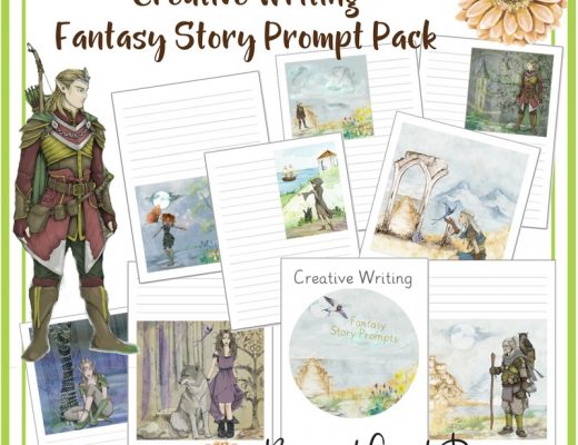 Creative Writing Fantasy Story Prompts for Homeschool | Renée at Great Peace #homeschool #creativewritng #storyprompts #ihsnet