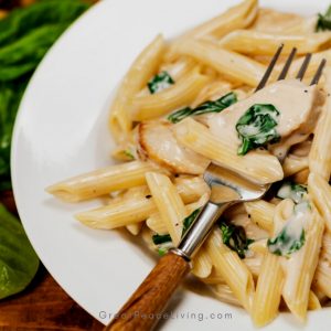 Bowl of Creamy Chicken Penne