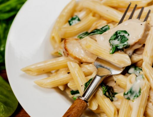Bowl of Creamy Chicken Penne