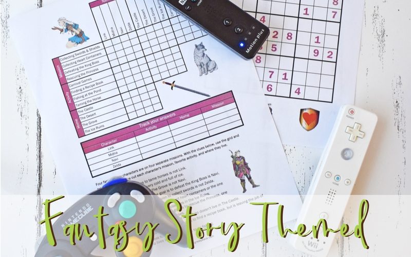 Fantasy Story Logic & Sudoku Puzzles - Get Your Free Printables | Renée at Great Peace #logicpuzzles #gifted #fantasystories #ihsnet #homeschool