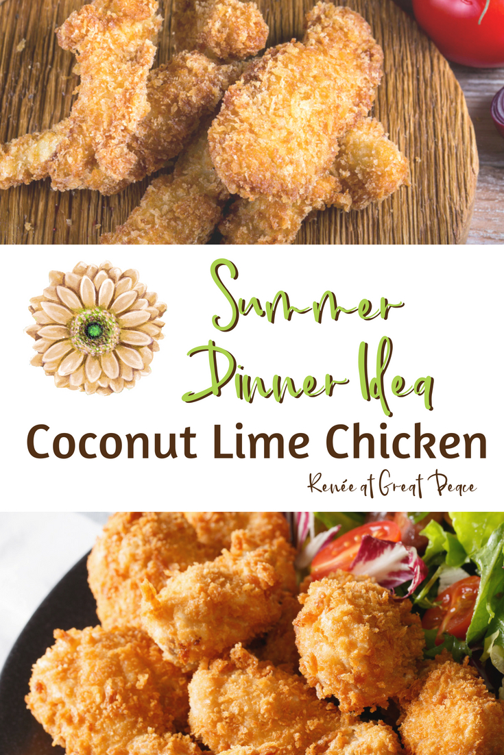 Summer Dinner Idea: Coconut Lime Chicken | Renée at Great Peace #summerdinner #mealplanning #family