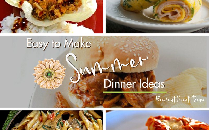 15 Easy to Make Summer Dinner Ideas Get Dinner On the Table With Ease | Renée at Great Peace #mealplanning #summerdinnerideas #ihsnet