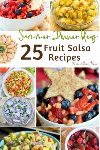 Summer Dinner Ideas: Fruit Salsa Recipes | Renée at Great Peace #mealplanning #summerdinner #mealideas