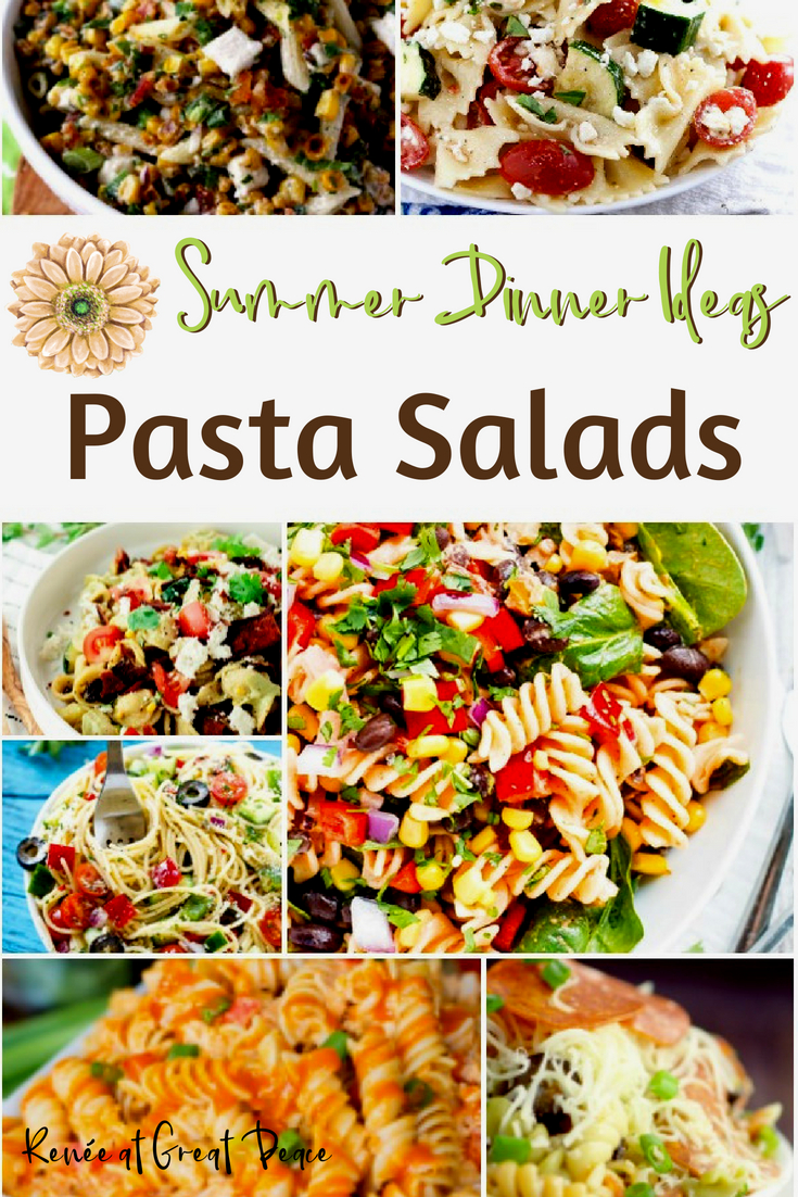 Summer Dinner Ideas Pasta Salads | Renée at Great Peace