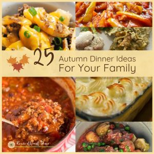 25 Autumn Dinner Ideas for your Family | Renée at Great Peace #mealplanning #autumndinnerideas #dinner