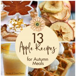 13 Apple Recipes for Autumn Meals | Renée at Great Peace #mealplanning #autumn #fallrecipes