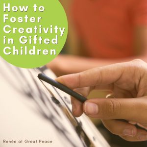 How to Foster Creativity in Gifted Children | Renée at Great Peace #gifted #homeschool #ihsnet