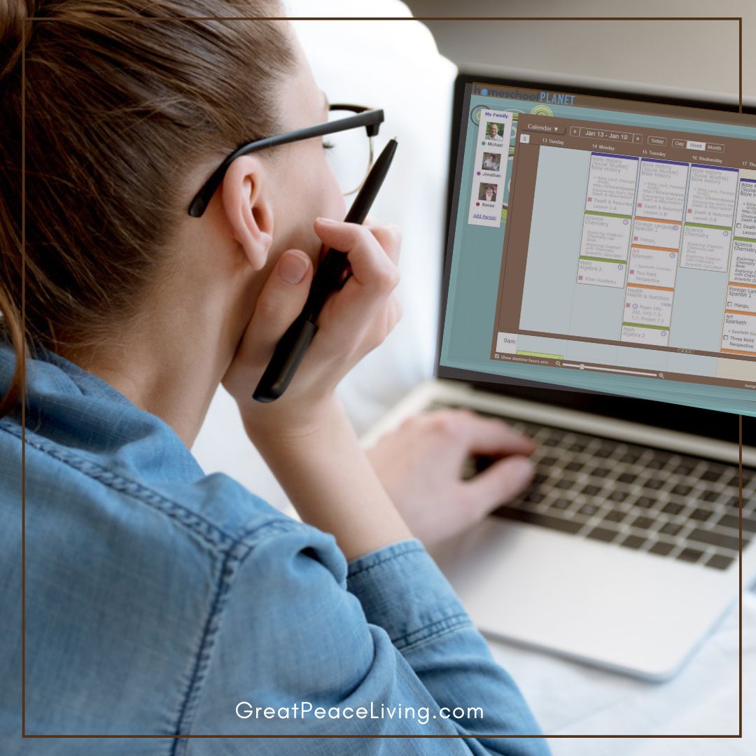 Organize Your Homeschool Year with Homeschool Planet | GreatPeaceLiving.com #homeschool #digitalplanner