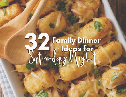 32 Family Dinner Ideas for Saturday Night | Renée at Great Peace #familydinnerideas #dinnerideas #mealplanning #family #dinner