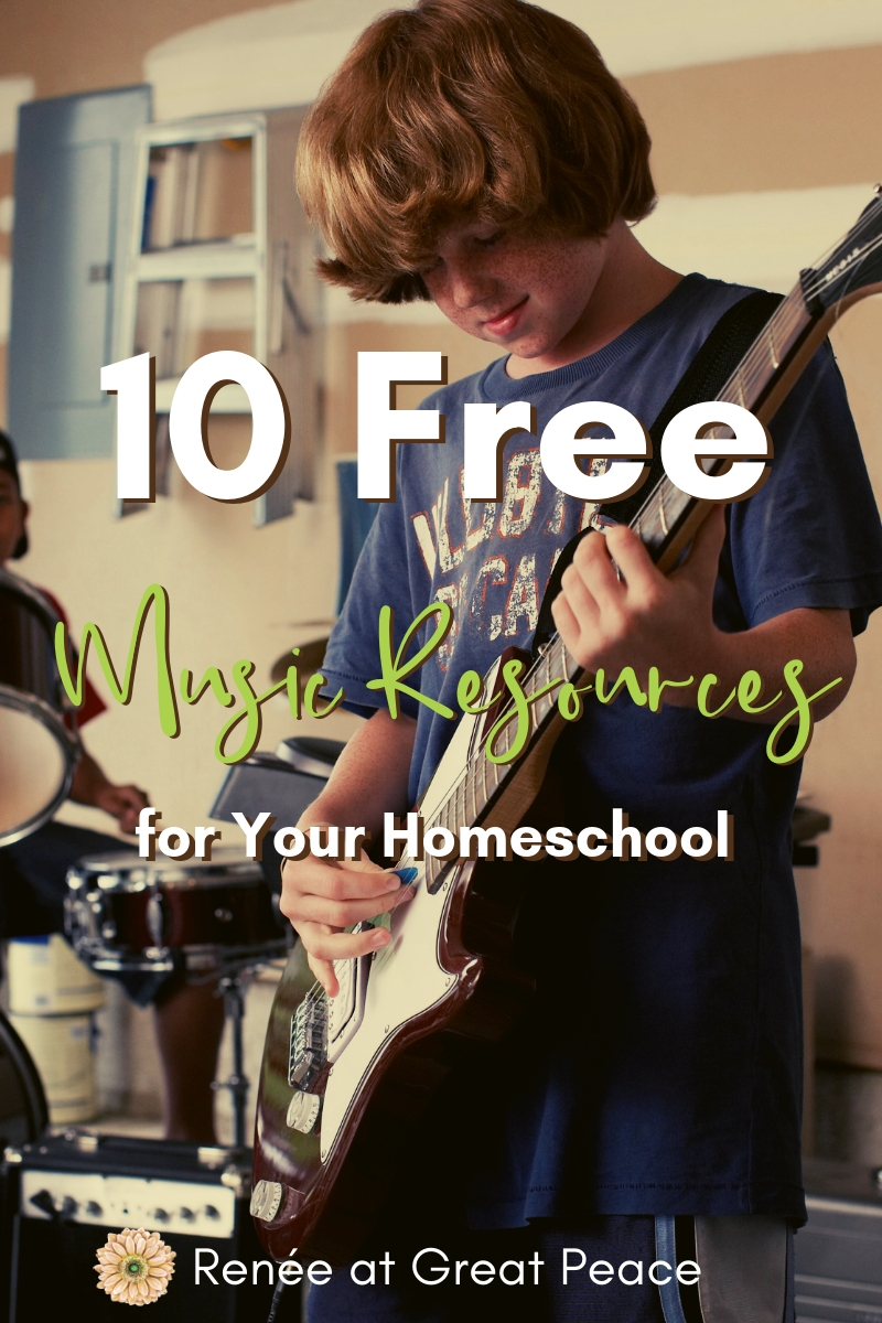 10 Free Music Resources for Your Homeschool | Renée at Great Peace #music #homeschool #musicappreciation #musicinhomeschool #ihsnet