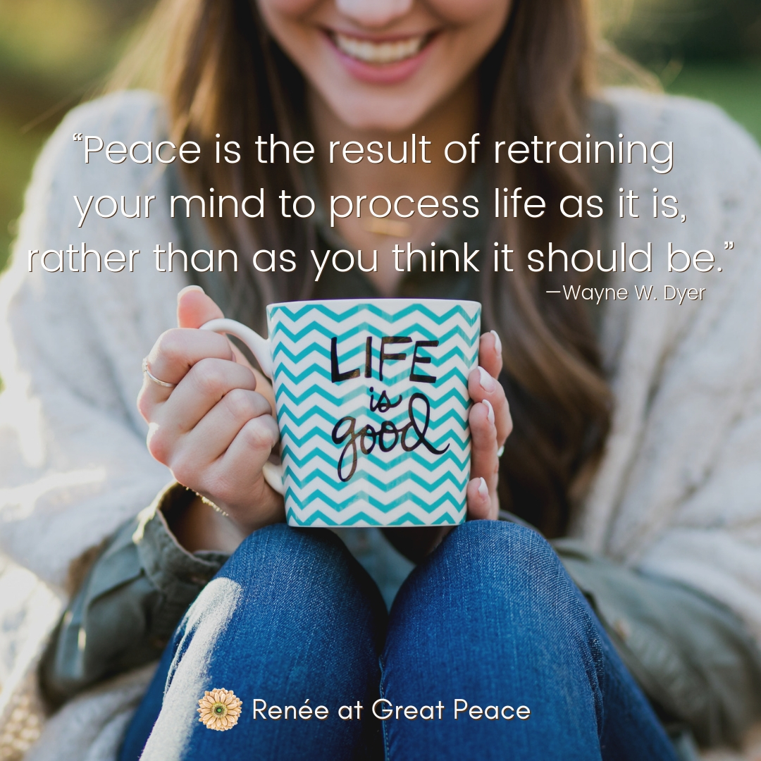Peaceful Life Quotes for when Life is Overwhelming | Renée at Great Peace #peace #peacefullife #quotes #peacefulliving #seekingpeace #Christian #family #ihsnet