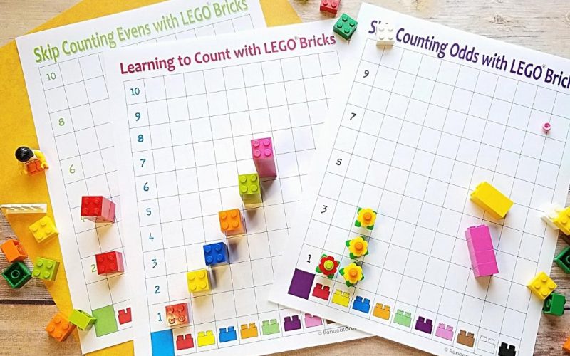 Learning to Count with LEGO Bricks | Renee at Great Peace #freeprintable #LEGOPrintable #LEGOmath #math #homeschoolmath #handsonmath