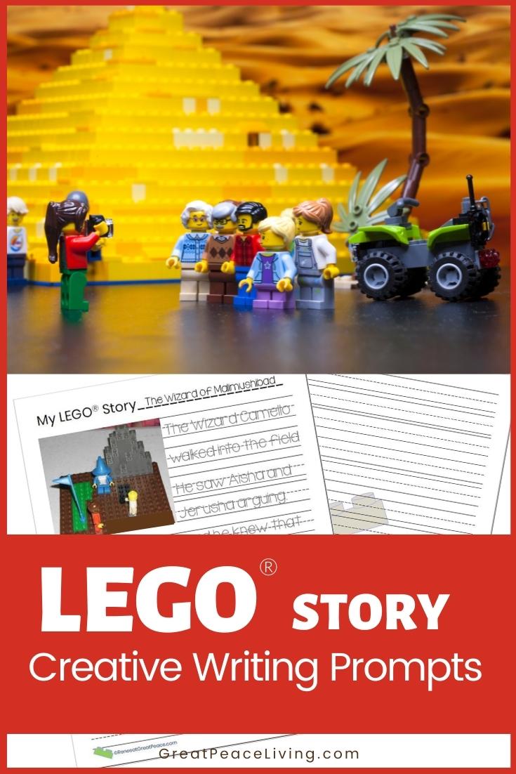 LEGO Story Creative Writing Prompts | Renee at Great Peace #LEGO #LEGOBricks #LearningwithLEGO #Creativewriting #homeschool