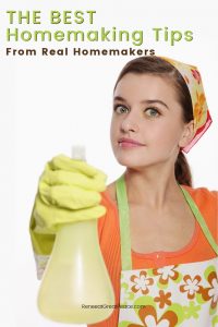 The Best Homemaking Tips from Real Life Homemakers | ReneeatGreatPeace.com #homemakers #homemaking #wives #householdmanagement #householdchores #ihsnet