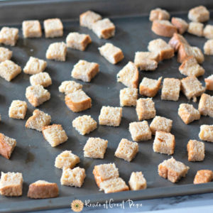 Homemade croutons