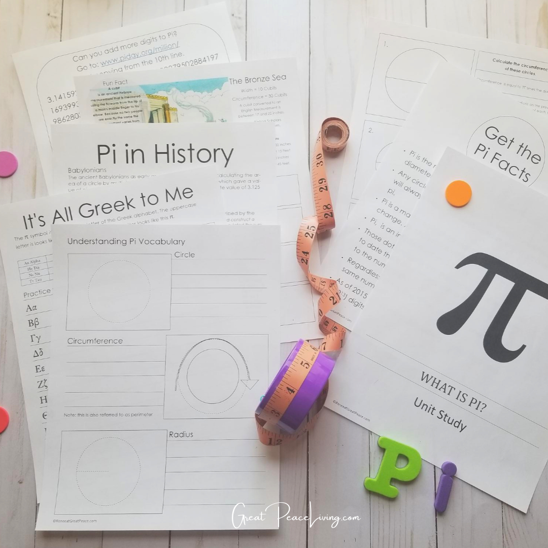 What is Pi? A Pi Day Unit Study | GreatPeaceLiving.com #homeschool #math #unitstudy
