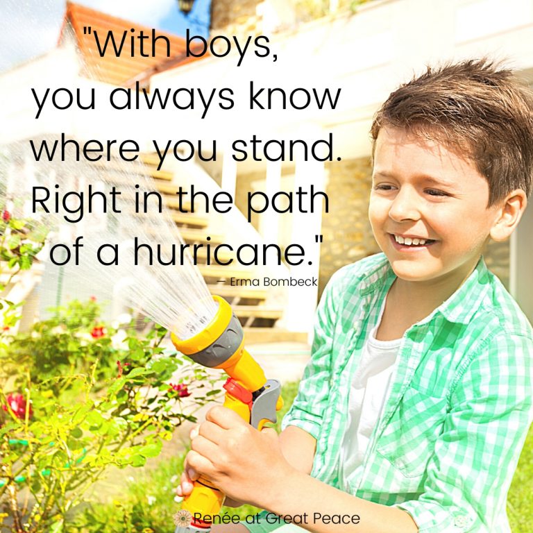 Boy Mom Quotes that Will Make You Laugh | Renee at Great Peace