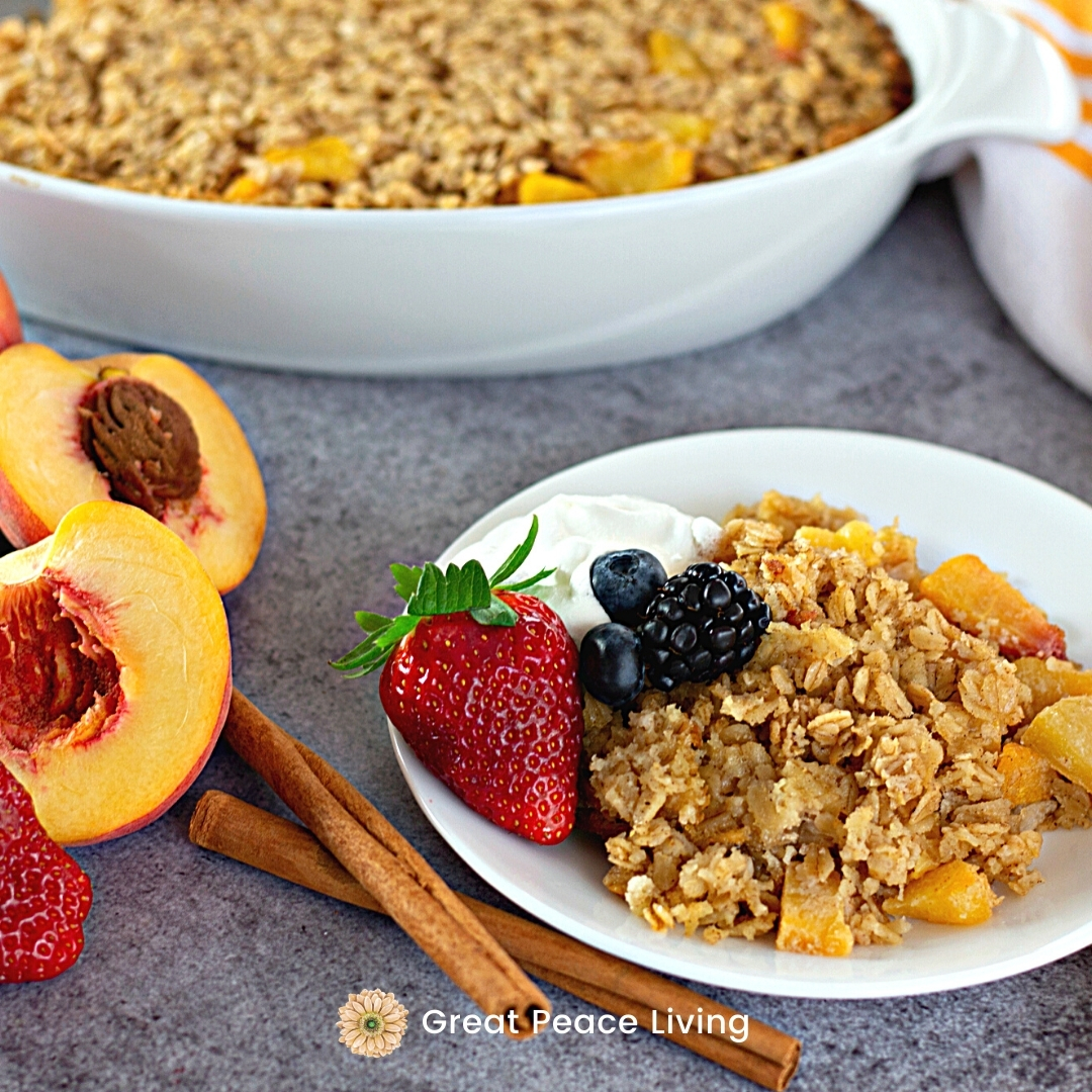 Peaches and Cream Baked Oatmeal