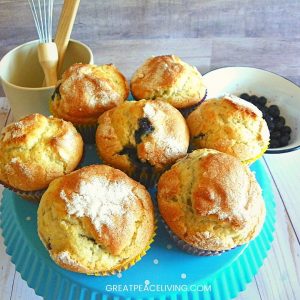 Blueberry Muffins | GreatPeaceLiving.com