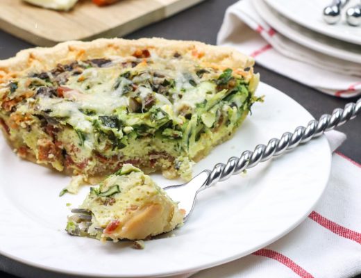 Recipe for Bacon and Swiss Quiche | GreatPeaceLiving.com #mealplanning #breakfast #dinner #family